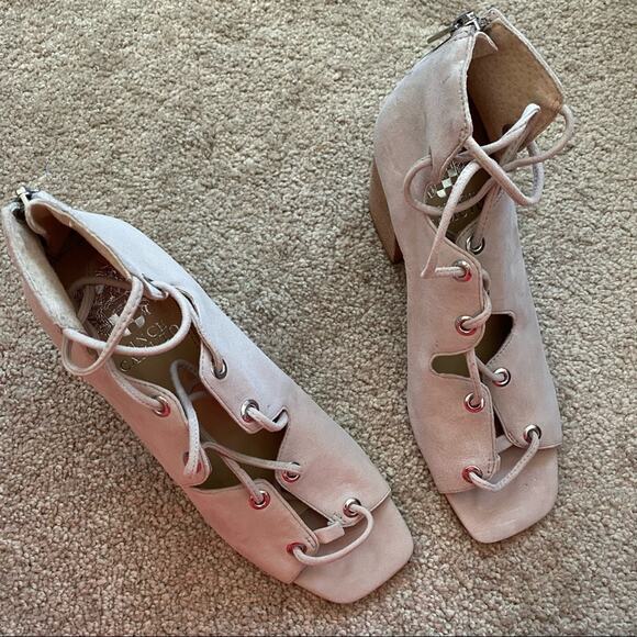 Vince Camuto Nahara Beige Heeled Sandals Size 7.5 - Picture 5 of 16